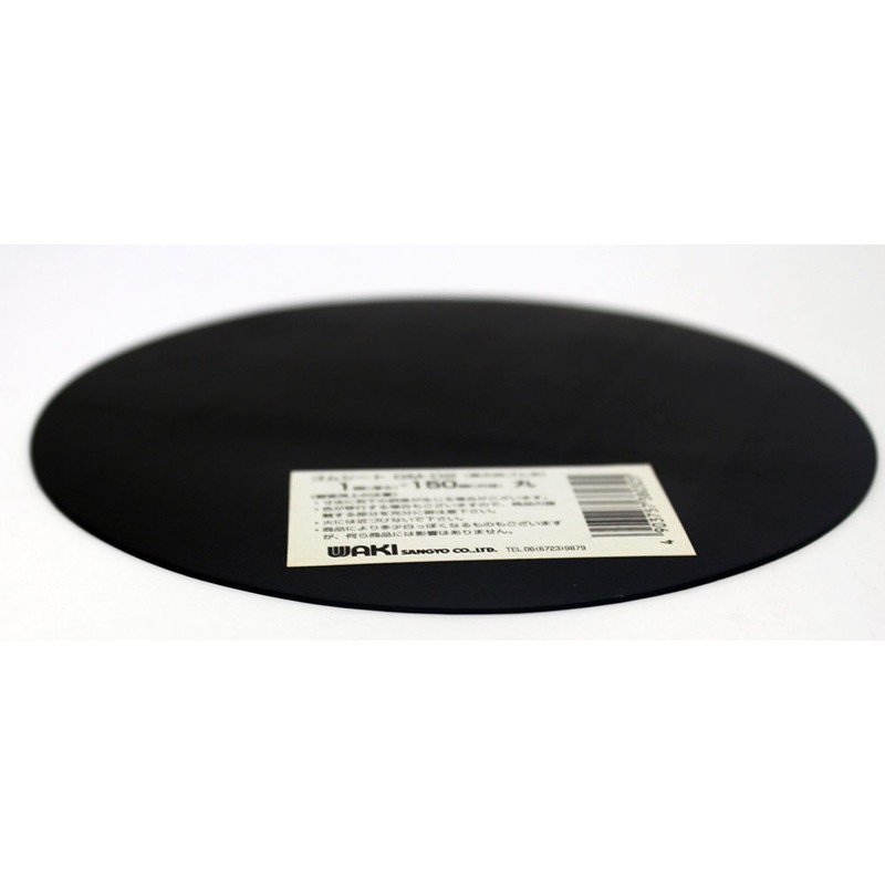 Wake Industry GM-02 Rubber Sheet, Round, Black, Thickness 0.04 x