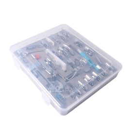 Operitacx Sewing Presser Foot Box 62 Pcs Set Alloy Metal Sturdy Fit Household Sewing Machines Easy Installation