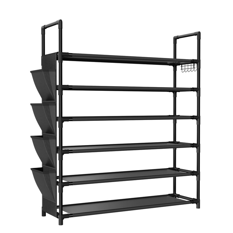 LANTEFUL 6 Tier Shoe Rack, Shoe Organizer Storage for 24-30