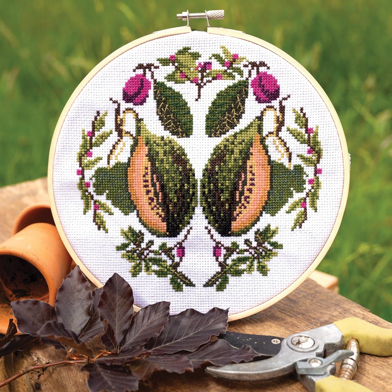 RHS The Royal Horticultural Society Cross Stitch Kit, Melon Design,