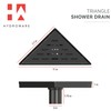 Hydroware Triangle Shower Drain - Stainless Steel Triangular Shower Floor