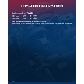 KAX Alternators Compatible with 2007-2015 Toyota Yaris, High Amp Output Alternators Automotive Replacement for 11203N