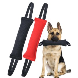 Clysoru Dog Tug Toy Dog，Double Pack Tough Jute Bite Pillow Training Equipment - Puppy to Large Dogs Interactive Toy.