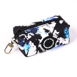 Organic Cotton Dog Poop Bag Holder for Leash Brass Hardware Waste Bag Dispenser Pet Waste Management Solution