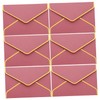 DOITOOL 2sets Retro Gold Foil Cards Envelopes for Invitations Elegant