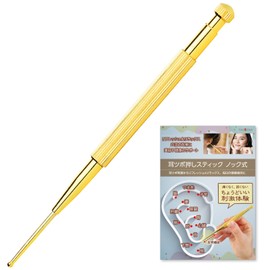(TAUTONA) Ear Trap Point Stick, Knock Type, Ultra Fine Head, Round Head, Acupressure Point Stimulation, Promotes Blood Flow, Relaxation, Lightweight, Compact, Beauty, Face Pointer