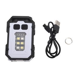 LED Keychain Flashlight ABS 8 Lighting Mode 2 Light Source USB Rechargeable Portable Mini Pocket Keychain Work Light for Camping Hiking Fishing