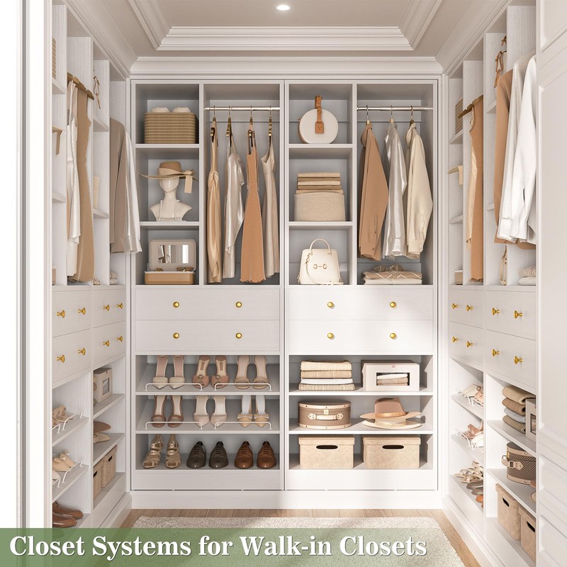 Closet System, 28"/2.4 FT Small Closet Organizer System with Drawers