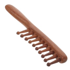 WOONEKY Wide Tooth Massage Comb for Scalp Massage Static Hair Tool for Curly Straight Hair Relaxation and Acupoint for Home Use
