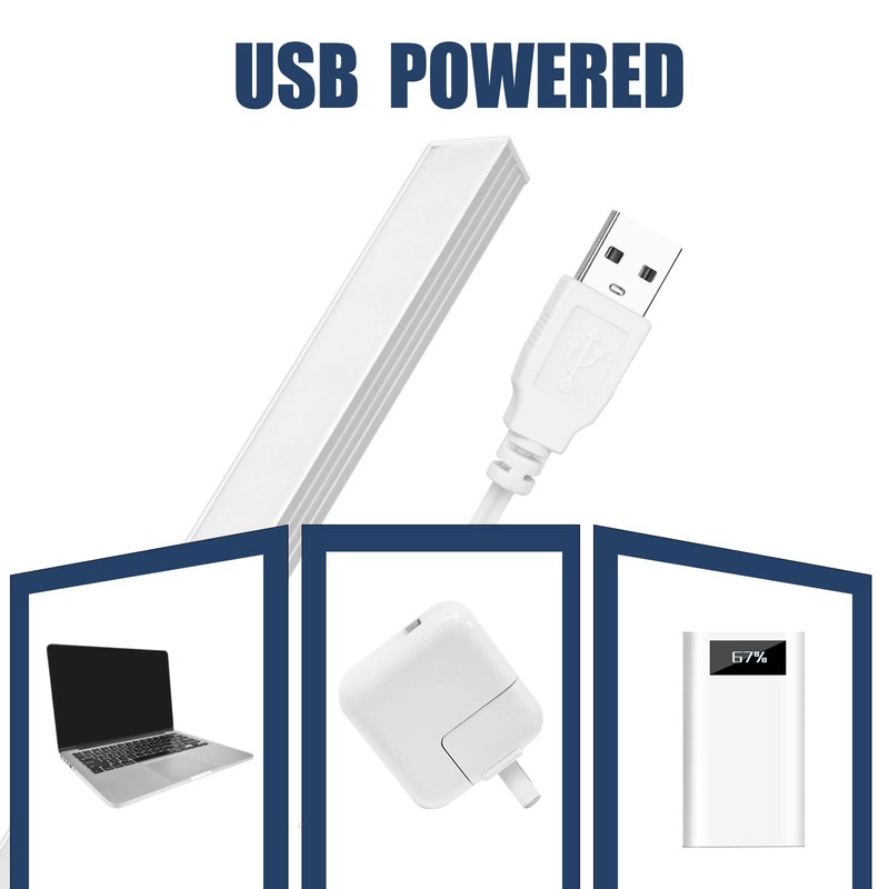 DWEPTU 12 Inch Under Cabinet Light, LED Light Bar, USB
