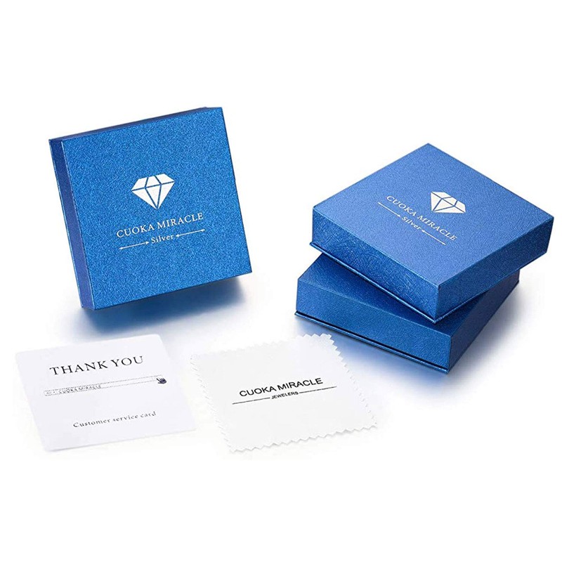 CUOKA MIRACLE Moonstone Star Necklace 925 Sterling Silver Zirconia Star