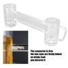 430ml Beer Mug Double Conjoined Beer Glass Drop Resistant Acrylic