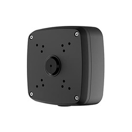 Lorex Square Outdoor Junction Box for 4-Screw Base Security Cameras - 4 Hole Square - Durable, Weatherproof Design - Easy Installsation - Black [Four Screw Base Cameras ONLY]