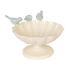 Creative Co-Op Decorative Metal Scalloped Bowl with 3D Birds, Antique