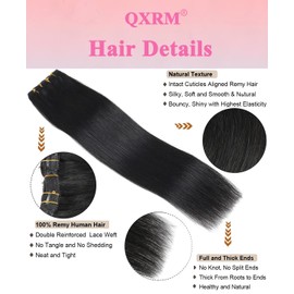Clip in Hair Extensions Real Human Hair Straight Real Remy Human Hair 8pcs 100g Double Weft Remy Real Human Hair Clip in Extensions (#1B Natural Black, 20 Inch)