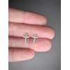 Premium Cross Earrings with Clear Crystal Stones Sterling Silver