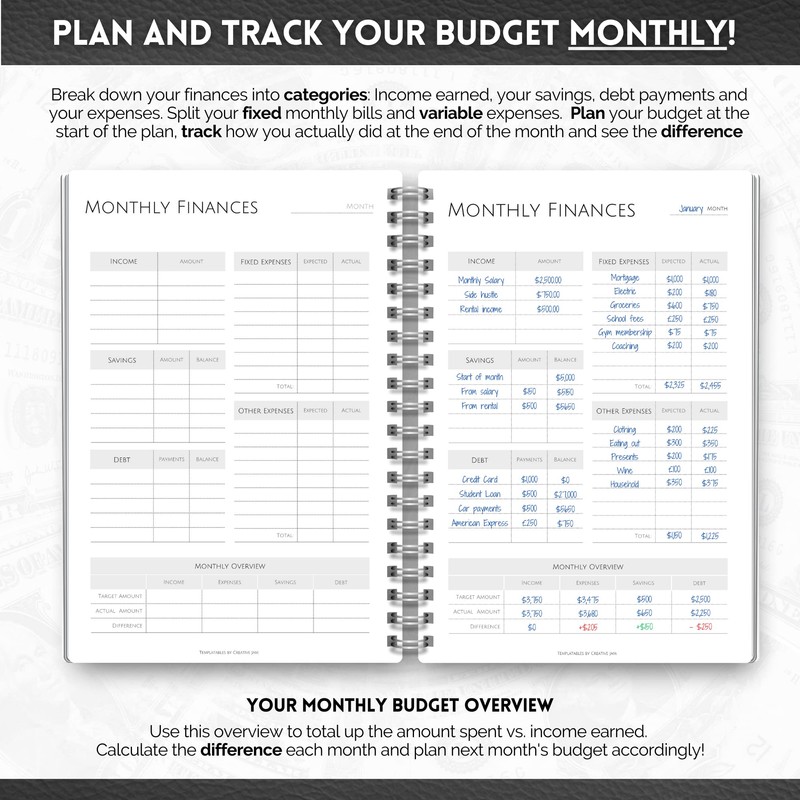 Budget Planner & Monthly Bill Organizer | Finance Budget Planner,