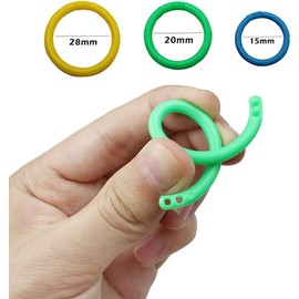 Pack of 100 binder rings, plastic loose leaf rings, for flash cards, ring binders, index cards, key rings and notebook.