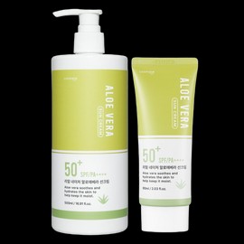 course mate Real Nature Aloe Vera Sun Cream 500ml+60ml SPF50+ PA++++ / 리얼 네이처 알로에베라 선크림 500ml+60ml SPF50+ PA++++