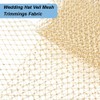BENECREAT Gold Wedding Mesh Netting Fabric, 2 Yards (1.8m) x