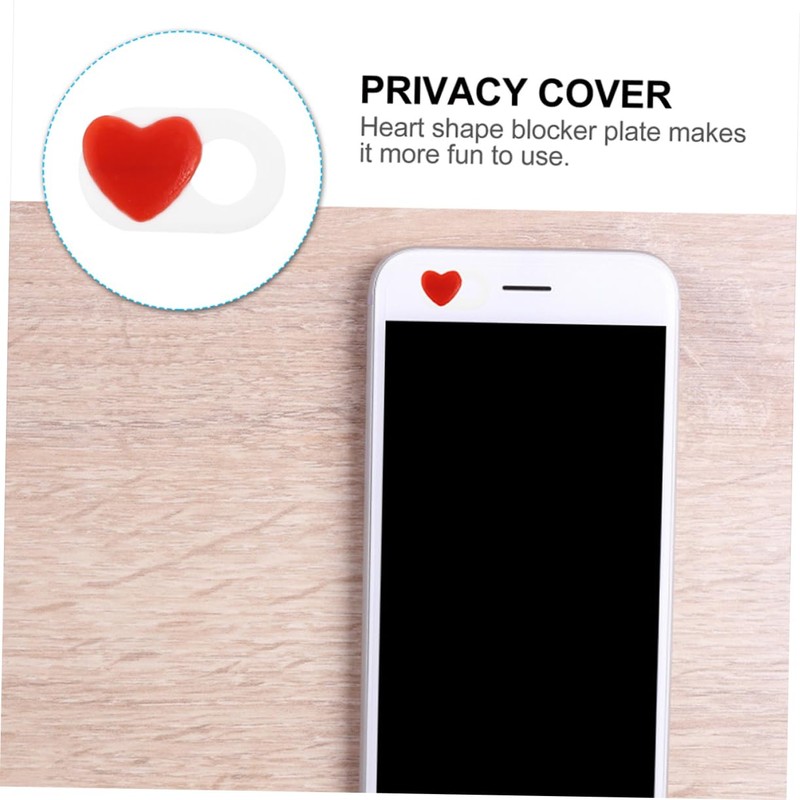 Operitacx 4PCS Heart Webcam Cover Slider Laptop Camera Privacy Lens