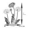 Stencils for Walls: Dandelion Stencil, 8 x 10 inch -