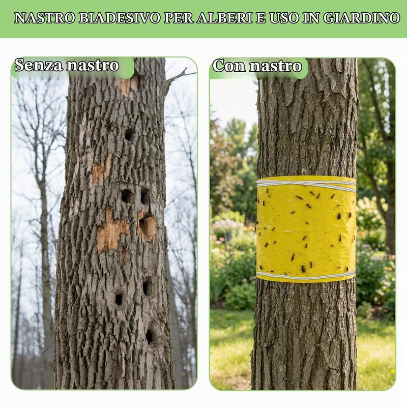 10 m Nastro Collante Biadesivo per Alberi, 25 cm