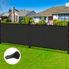 Coonoble Fence Privacy Screen Outdoor 6' x 50' Black Heavy