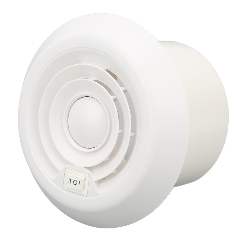 RV Mini Vent Fan White Round Noiseless Compression Resistant Vent