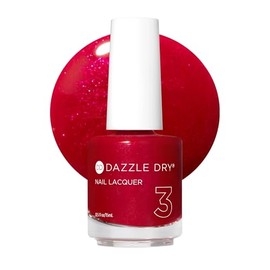 Dazzle Dry Esmalte De Uñas (Paso 3) - Rojo De Alta Velocidad - Un Rojo Clásico De Cobertura Total Con Sutiles Destellos Magenta. Cobertura Total Con  