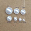 Chenkou Craft Semicircular Beads Flat Back Loose Beads Flower White