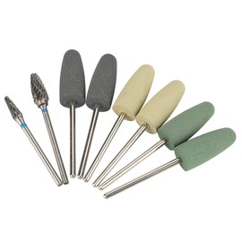 Jarchii Pulidor Dental, Cabeza de molienda, 8 Piezas Kit de Fresas de Pulido de Base de Resina de Silicona sólida y Duradera con rectificado de Acero de tungsteno para un procesamiento Precis