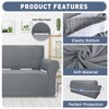 JIVINER High Stretch Couch Covers for 3 Cushion Couch 1-Piece
