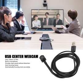 Cuifati USB Center Webcam for PC, 8MP Eye Contact Webcam with Built-in Microphone, Auto Focus Eye-to-Cam Conference Camera, Plug and Play, 120° Wide Angle Webcam for Middle