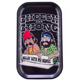 10.6 X 6.3 inches Creative Double Print Sides Cheech & Chong Rolling Metal Tray