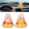 Nodding Smiling Buddha Maitreya Automatic Laughing Car Dashboard Solar Buddha