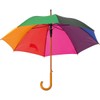 Automatic Umbrella with Wooden Handle / Colour: Multicoloured, Colourful