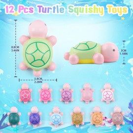 Anboor Pack of 12 Squishies Toy Turtle Stress Balls Squeeze Toy Foam Squishies Stress Relief for Children Adults Prices