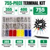 755-Piece Automotive Electrical Terminal Pin Kit, 21 Types with Waterproof