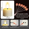 Elecphbo 6 Pack Remote Control LED Tea Lights, Rechargeable Flameless