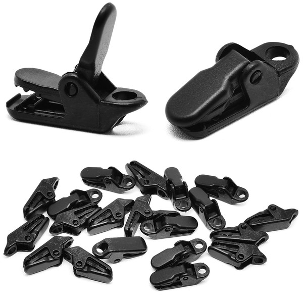 Surf turtle Tarp Clips 20-Pack Black Crocodile Clip Small Outdoor
