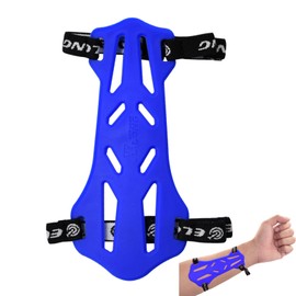 Archery Arm Guards Kids Adult Armguard Forearm Guard Archery Arm Protector with 2 Straps Adjustable Buckles Rubber (Blue)