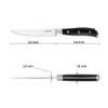 dearithe Steak Knives Set of 6,Black Full-Tang And Triple Rivet