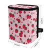 gearider Pink Strawberry Car Trash Can with Lid Garage Bag