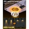 JOFIOS Solar Fence Lights 8 Pack Brown, 50 Lumens Outdoor
