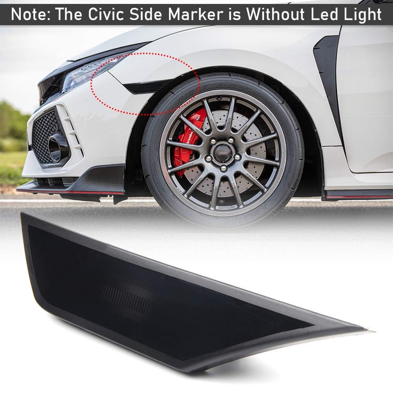 Civic Side Marker Kit Clear Lens Compatible with 2016-up Honda