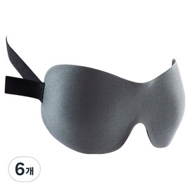 Luneta Blocking Sleep Mask Gray, 6 Pieces, 1 Pack / 루네타 차단형 수면안대 그레이, 6개, 1개입