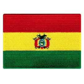 Cypress Collectibles - Bolivia Flag Patch - Premium Embroidered Appliqué - South American Country Iron On Patches - Dimensions: 3.5" x 2.5"