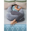 INSEN Pregnancy Pillow,Maternity Body Pillow with Velvet Cover,C Shaped Body