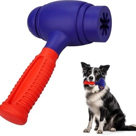 Petopia Dog Chew Toys Tough Natural Rubber Dumbbell Toy for Small Medium Large Dogs Indestructible - Product: Hammer